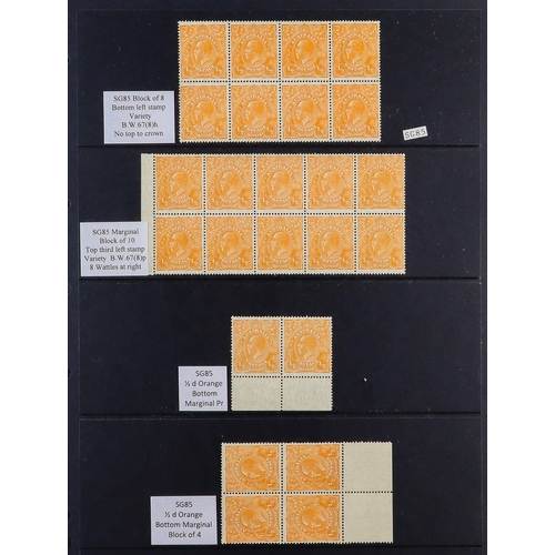 297 - AUSTRALIA COLLECTIONS WITH SPECIALISM IN BOX. Roos, heads and dues showing degrees of specialism wit... 