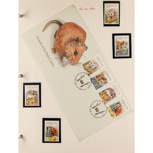 299 - AUSTRALIA FIRST DAY COVERS, MAXI CARDS, POSTAL STATIONERY 1946 - 1996 in two albums, many from 1980 ... 