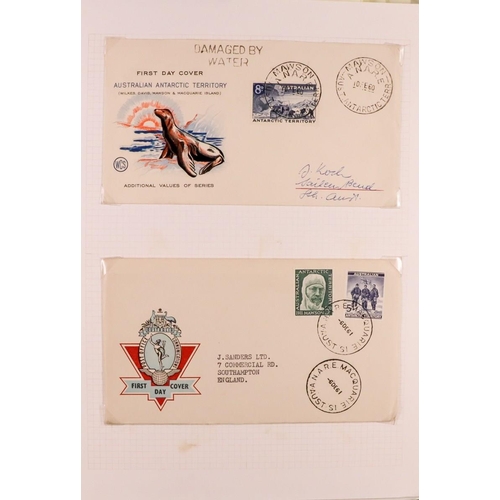 302 - AUSTRALIAN ANT.TERR      1930-2014 COLLECTION WITH MANY COVERS in seven albums, includes mint mostly... 