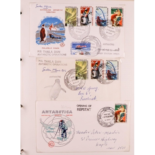 302 - AUSTRALIAN ANT.TERR      1930-2014 COLLECTION WITH MANY COVERS in seven albums, includes mint mostly... 