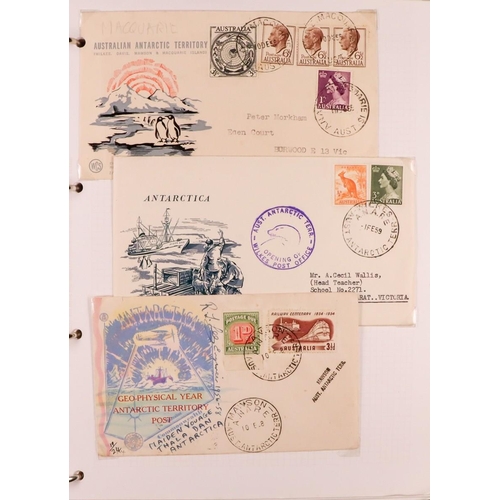 302 - AUSTRALIAN ANT.TERR      1930-2014 COLLECTION WITH MANY COVERS in seven albums, includes mint mostly... 