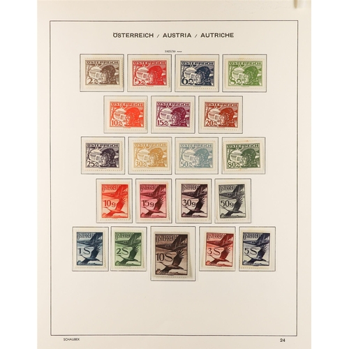 305 - AUSTRIA 1850 - 1937 COLLECTION. of around 1000 mint & used stamps in Schaubek Austria hingeless albu... 