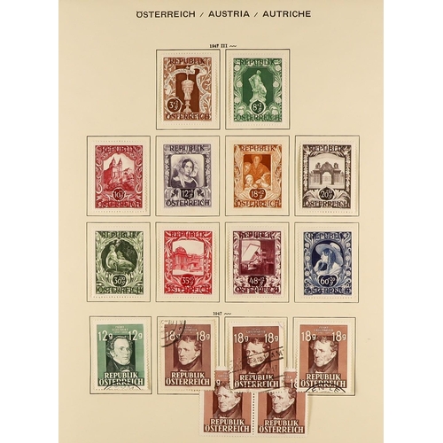 306 - AUSTRIA 1850 - 1970 COLLECTION of over 2500 mint and used stamps in a Schaubek Austria album, very s... 