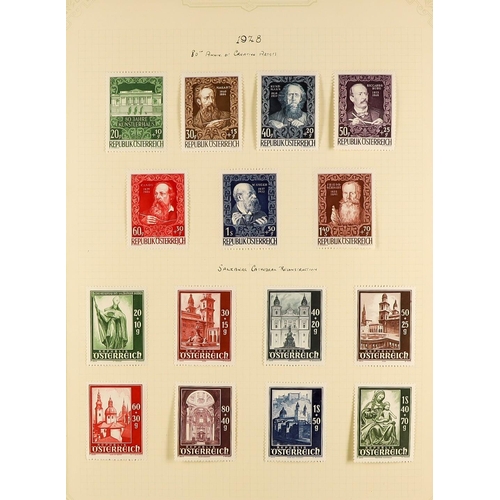 306 - AUSTRIA 1850 - 1970 COLLECTION of over 2500 mint and used stamps in a Schaubek Austria album, very s... 