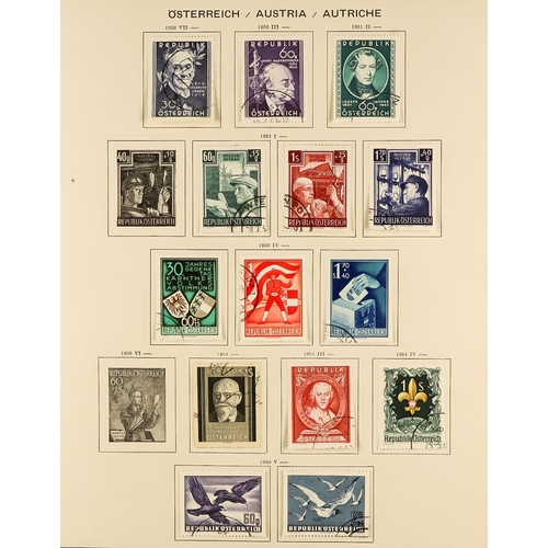 306 - AUSTRIA 1850 - 1970 COLLECTION of over 2500 mint and used stamps in a Schaubek Austria album, very s... 