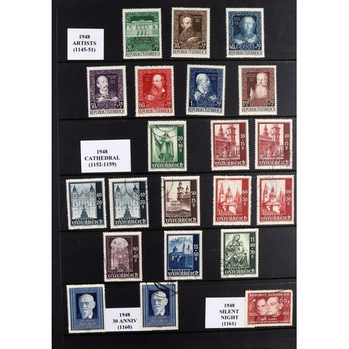 308 - AUSTRIA 1858 - 1966 COLLECTIONS IN A BOX. Interesting range of stamps which includes Franz Joseph ty... 