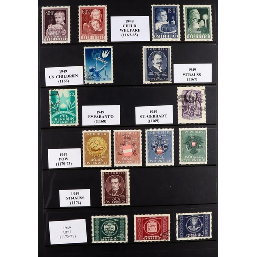 308 - AUSTRIA 1858 - 1966 COLLECTIONS IN A BOX. Interesting range of stamps which includes Franz Joseph ty... 