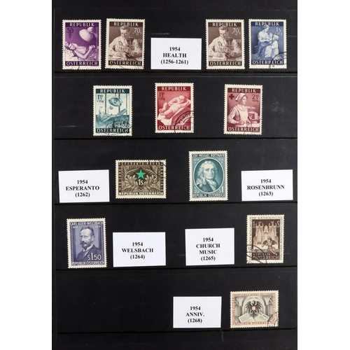 308 - AUSTRIA 1858 - 1966 COLLECTIONS IN A BOX. Interesting range of stamps which includes Franz Joseph ty... 