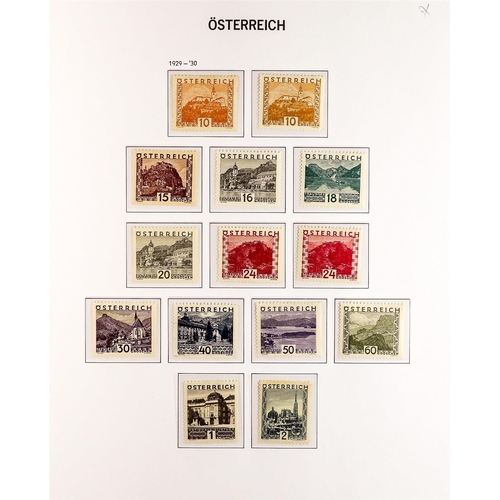 315 - AUSTRIA 1918 - 1930 COMPLETE MINT COLLECTION of postal, air post & postage due stamps on hingeless D... 