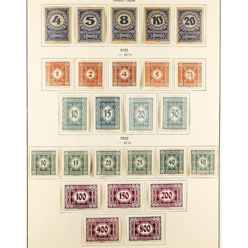 316 - AUSTRIA 1918 - 1937 REPUBLIC COLLECTION of chiefly mint / never hinged mint sets in album includes i... 