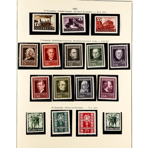 316 - AUSTRIA 1918 - 1937 REPUBLIC COLLECTION of chiefly mint / never hinged mint sets in album includes i... 