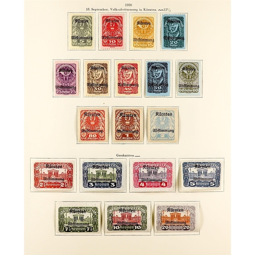 316 - AUSTRIA 1918 - 1937 REPUBLIC COLLECTION of chiefly mint / never hinged mint sets in album includes i... 