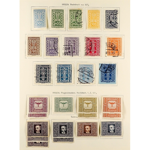 316 - AUSTRIA 1918 - 1937 REPUBLIC COLLECTION of chiefly mint / never hinged mint sets in album includes i... 