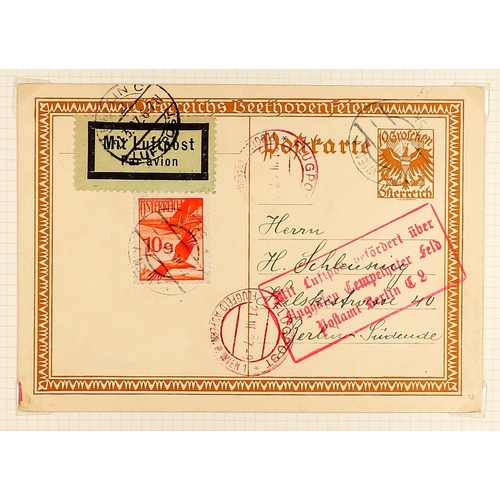 317 - AUSTRIA 1927 - 1937 AIR POSTS COVERS collection of chiefly first flight items (17 covers/cards). Lot... 