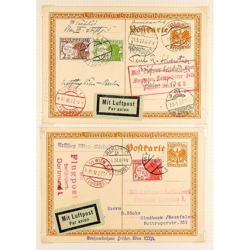 317 - AUSTRIA 1927 - 1937 AIR POSTS COVERS collection of chiefly first flight items (17 covers/cards). Lot... 