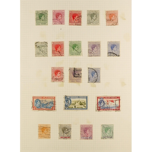 328 - BAHAMAS 1859 - 1980 COLLECTION IN ALBUM of mint, never hinged mint and used stamps, plus picture pos... 