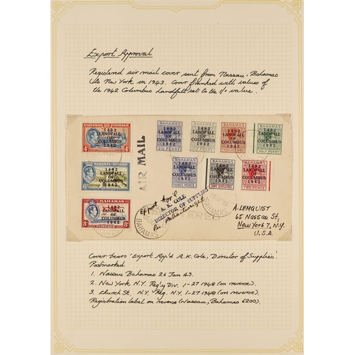 337 - BAHAMAS 1937 - 1952 COLLECTION in album, incl mint with companion used stamps, also additional cover... 