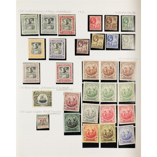 355 - BARBADOS 1861-1982 COLLECTION on pages, some used but mostly mint (many QEII sets never hinged) stam... 