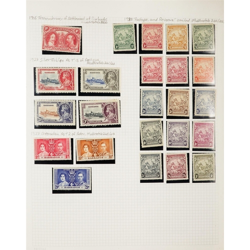 355 - BARBADOS 1861-1982 COLLECTION on pages, some used but mostly mint (many QEII sets never hinged) stam... 