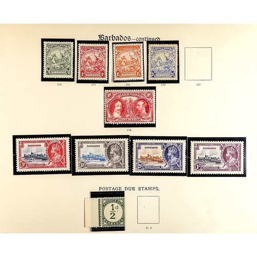 358 - BARBADOS 1907 - 1935 MINT COLLECTION on album pages, note sets, ranges to higher values. Chiefly fin... 