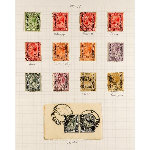 369 - BECHUANALAND 1904 - 1966 USED COLLECTION on album pages, note 1904-13 vals to 1s, 1913-24 set (no 2½... 