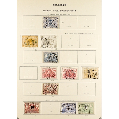 370 - BELGIUM 1849 - 1942 COLLECTION of around 700 chiefly used stamps on album pages, comprehensive incl ... 