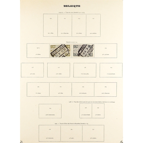 370 - BELGIUM 1849 - 1942 COLLECTION of around 700 chiefly used stamps on album pages, comprehensive incl ... 