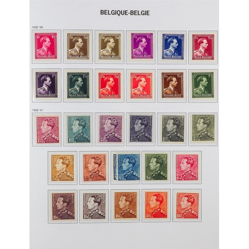 371 - BELGIUM 1851-2006 IMPRESSIVE COMPREHENSIVE MINT MOSTLY NEVER HINGED COLLECTION in six hingeless Davo... 