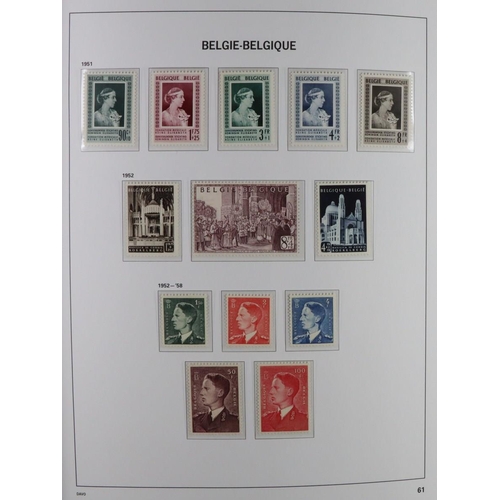 371 - BELGIUM 1851-2006 IMPRESSIVE COMPREHENSIVE MINT MOSTLY NEVER HINGED COLLECTION in six hingeless Davo... 