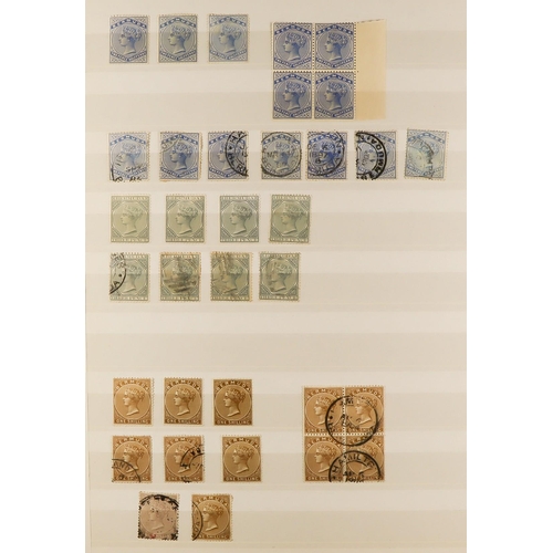 377 - BERMUDA 1865 - 1953 COLLECTION 1865-1903 Wmk CC 1d mint, 2d mint, 3d used (8), 6d dull mauve mint bl... 