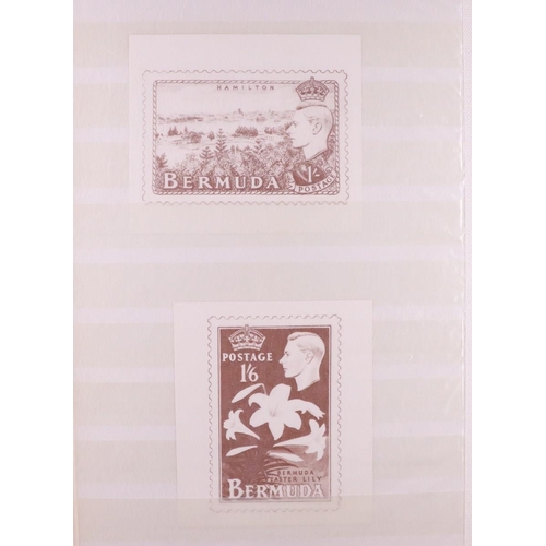 378 - BERMUDA 1865 - 1968 COLLECTIONS IN FOLDER. Mint and used on pages. Includes QV sets, 1875 3d wmk inv... 