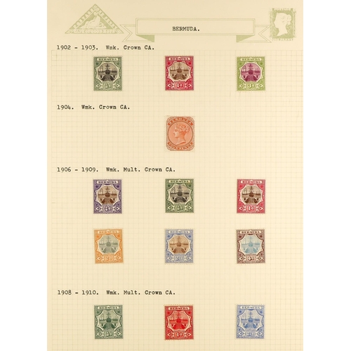 379 - BERMUDA 1865 - 1976 FINE MINT COLLECTION includes 1883-1904 set with extra shades, 1902-03 & 1906-10... 