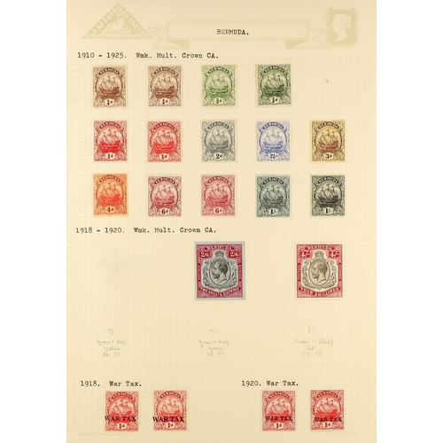 379 - BERMUDA 1865 - 1976 FINE MINT COLLECTION includes 1883-1904 set with extra shades, 1902-03 & 1906-10... 