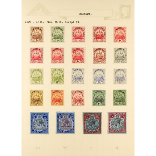 379 - BERMUDA 1865 - 1976 FINE MINT COLLECTION includes 1883-1904 set with extra shades, 1902-03 & 1906-10... 