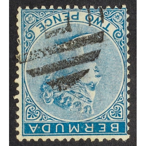 380 - BERMUDA 1865-03 2d bright blue wmk inverted, SG 4w, fine used. Cat £750. Lot 380 (P) [a]