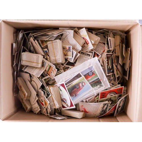 40 - LARGE HOLDING OF CIGARETTE AND TEA CARDS. Over 18kg of loose cards in 2 boxes. Also, a third box wit... 