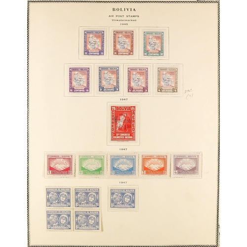 403 - BOLIVIA 1900 - 1974 COLLECTION of mint stamps in large album, many sets, miniature sheets, postage d... 