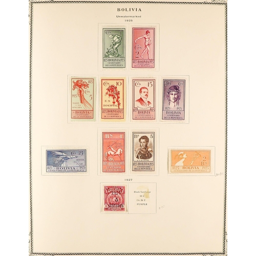 403 - BOLIVIA 1900 - 1974 COLLECTION of mint stamps in large album, many sets, miniature sheets, postage d... 