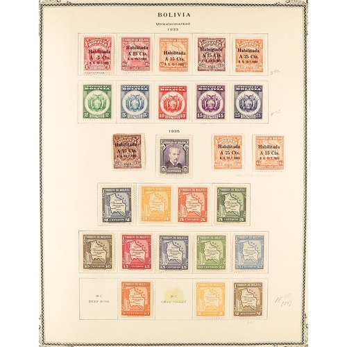 403 - BOLIVIA 1900 - 1974 COLLECTION of mint stamps in large album, many sets, miniature sheets, postage d... 