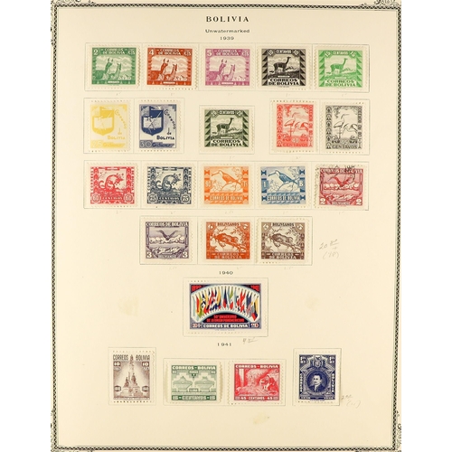 403 - BOLIVIA 1900 - 1974 COLLECTION of mint stamps in large album, many sets, miniature sheets, postage d... 