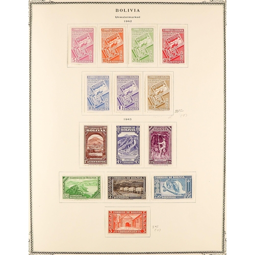 403 - BOLIVIA 1900 - 1974 COLLECTION of mint stamps in large album, many sets, miniature sheets, postage d... 