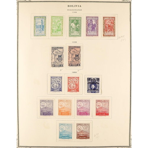 403 - BOLIVIA 1900 - 1974 COLLECTION of mint stamps in large album, many sets, miniature sheets, postage d... 