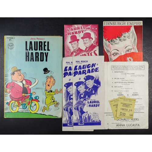 41 - LAUREL AND HARDY COLLECTOR'S BOXES. Included 'The Laurel and Hardy Magazine' (approx 100), 'Larry Ha... 