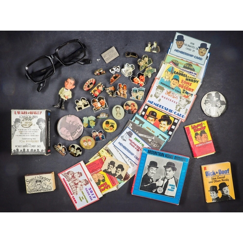 41 - LAUREL AND HARDY COLLECTOR'S BOXES. Included 'The Laurel and Hardy Magazine' (approx 100), 'Larry Ha... 