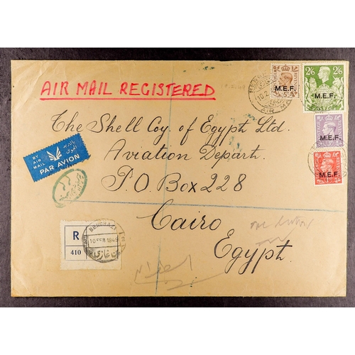 424 - BR. OCC. ITAL. COL. M.E.F. 1949 (10 Feb) large env endorsed 