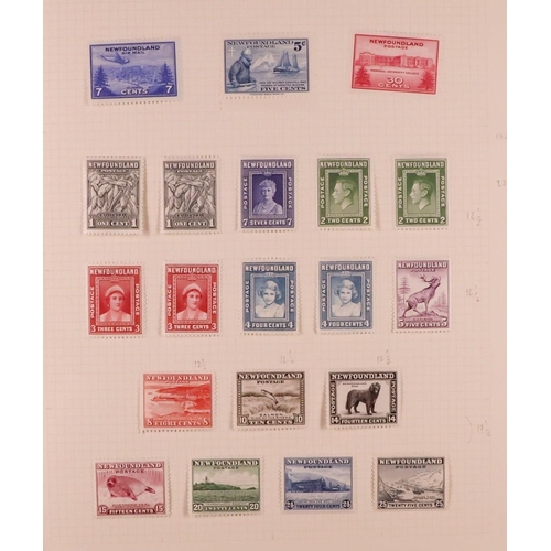 449 - CANADA - NEWFOUNDLAND 1857 - 1949 COLLECTIONS. Interesting accumulation which includes 1852 plate pr... 