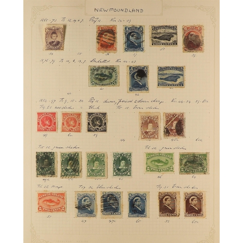 450 - CANADA - NEWFOUNDLAND 1860 - 1947 COLLECTION of around 140 mint & used stamps on pages, note 1860 3d... 