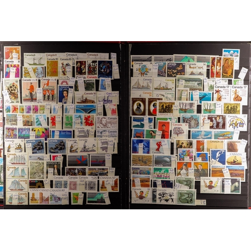 460 - CANADA 1927 - 1998 NEVER HINGED MINT COLLECTION of around 900 stamps, note coils, air mails, Special... 