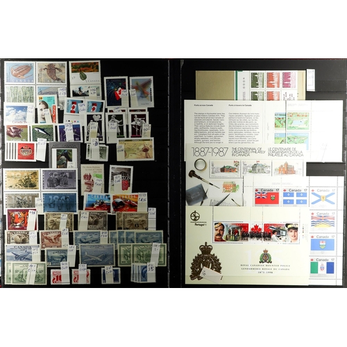 460 - CANADA 1927 - 1998 NEVER HINGED MINT COLLECTION of around 900 stamps, note coils, air mails, Special... 