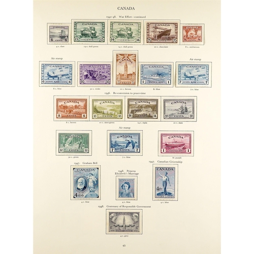 462 - CANADA 1937 - 1951 MINT COLLECTION on album pages, complete for the KGVI period (SG 356-440) plus Sp... 